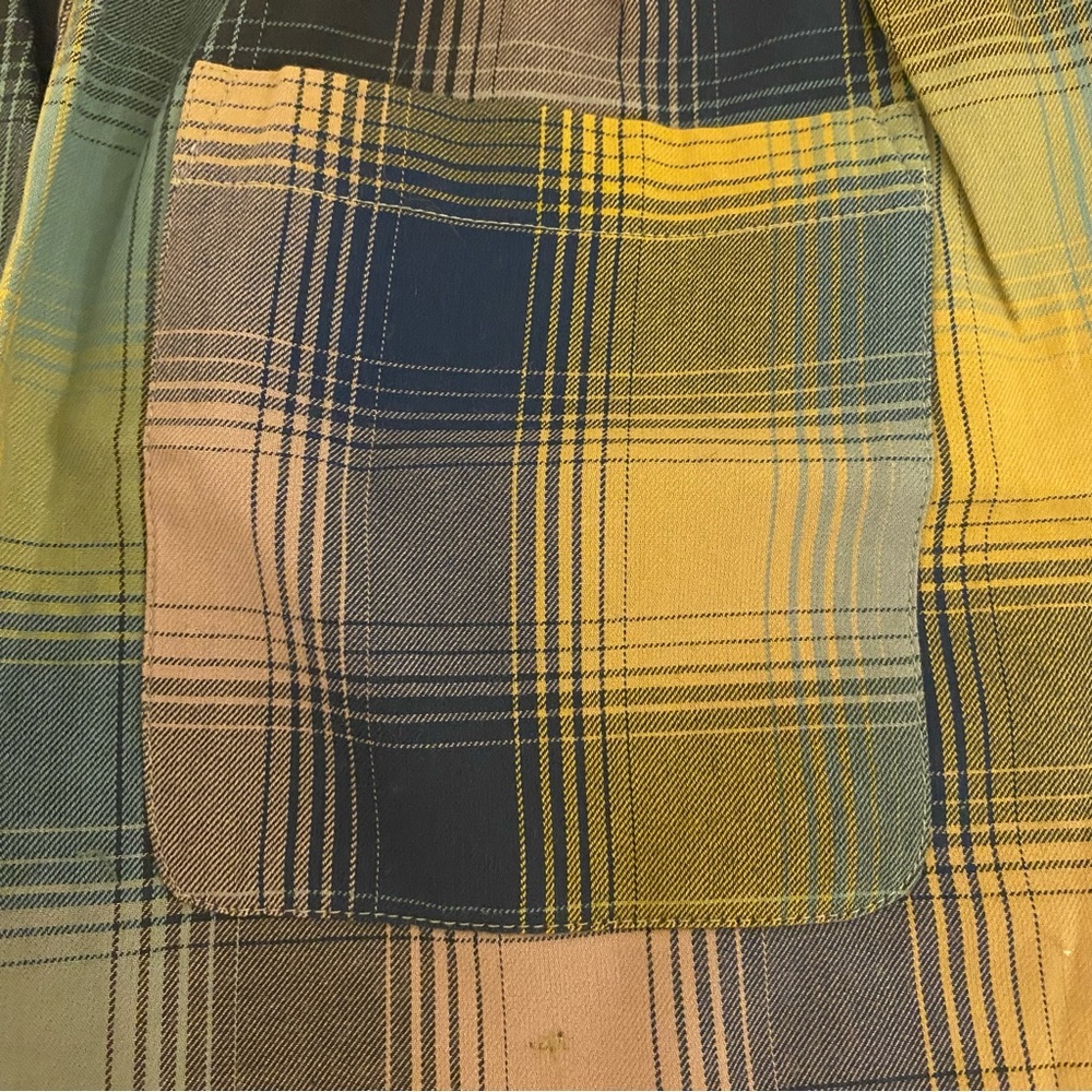 RVCA Medium Yellow Blue Pink Plaid Shorts - Picture 4 of 15